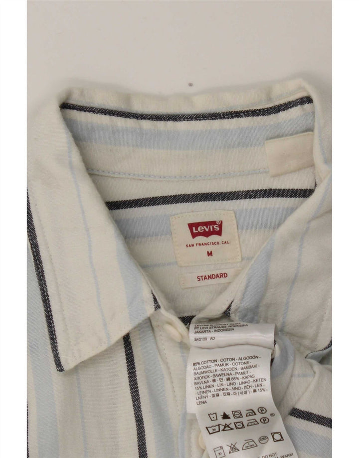 Cămașă Levi's, cu mânecă scurtă, standard, din bumbac cu dungi albe