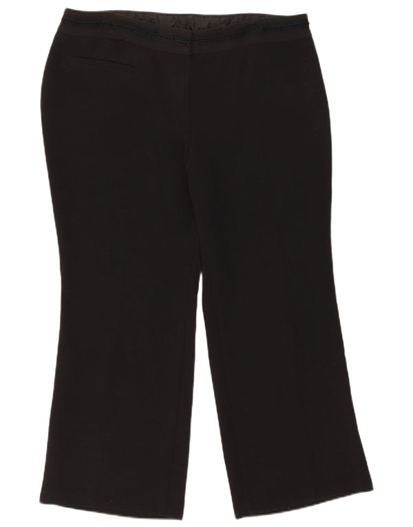 Pantaloni tăiați pentru femei Marks & Spencer Bootcut UK 18 XL W36 L26 Negru