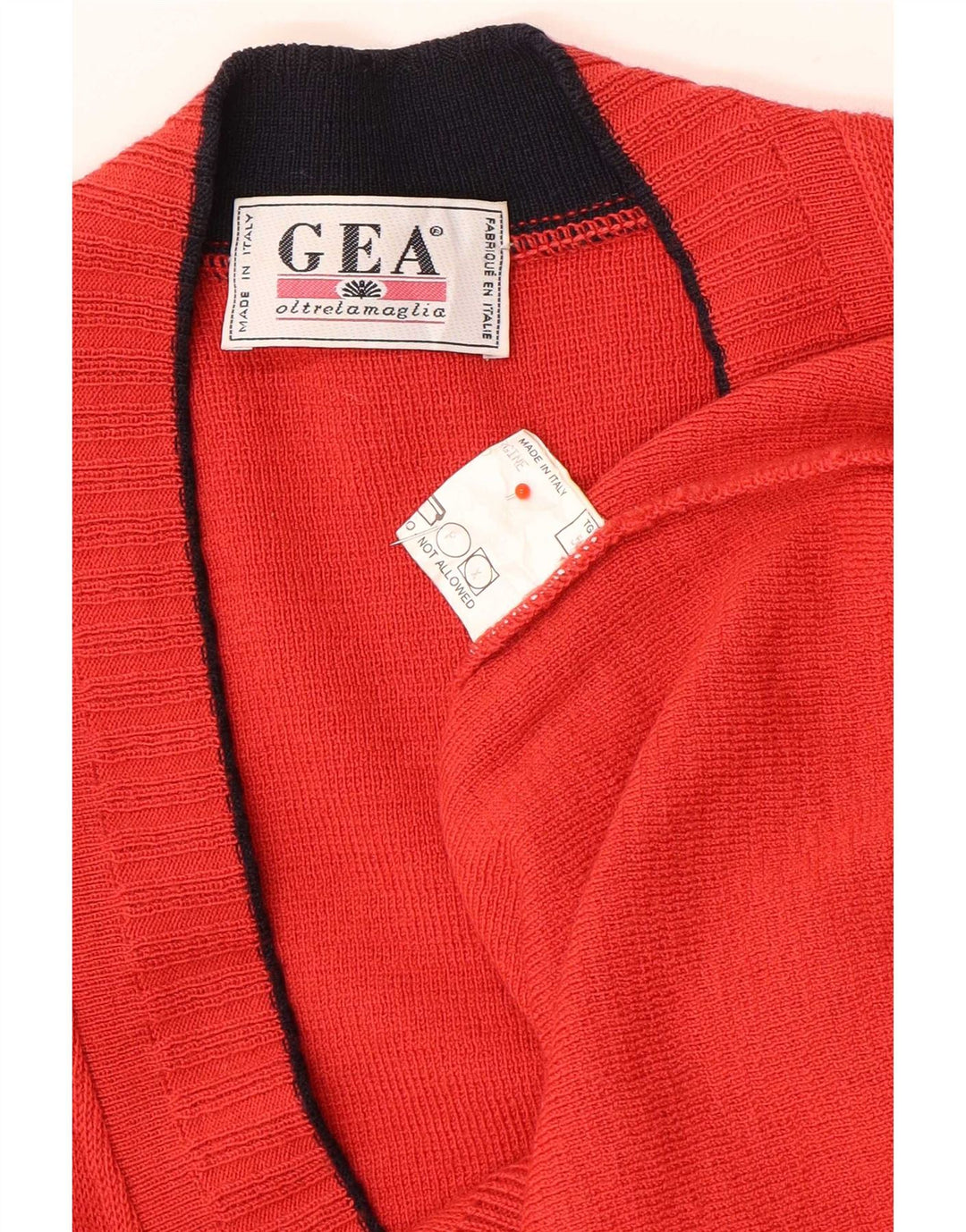 Pulover Cardigan Vintage pentru bărbați IT 50 Lână roșie medie