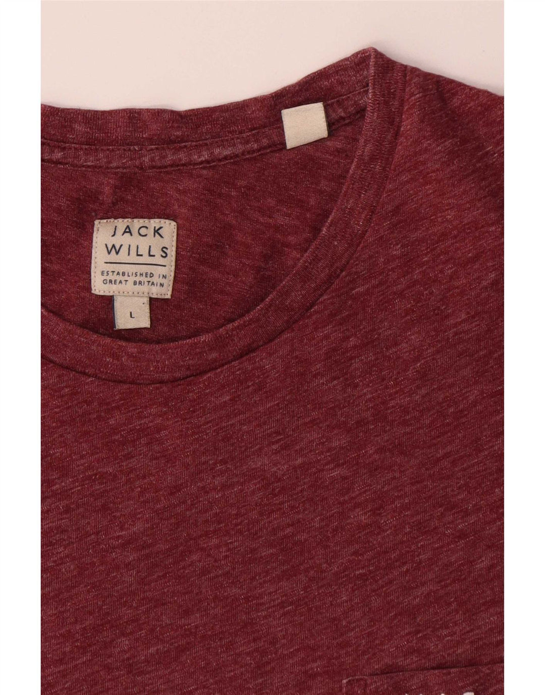 Tricou Jack Wills pentru bărbați Top mare din poliester cu pături burgundă