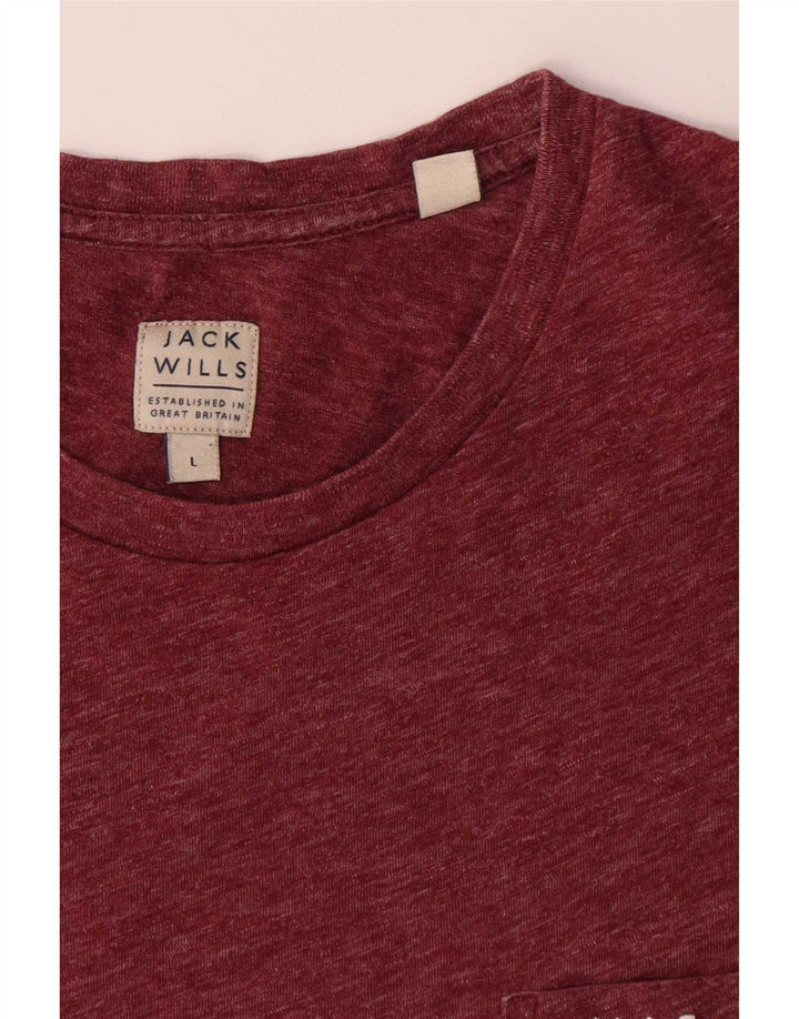 Tricou Jack Wills pentru bărbați Top mare din poliester cu pături burgundă