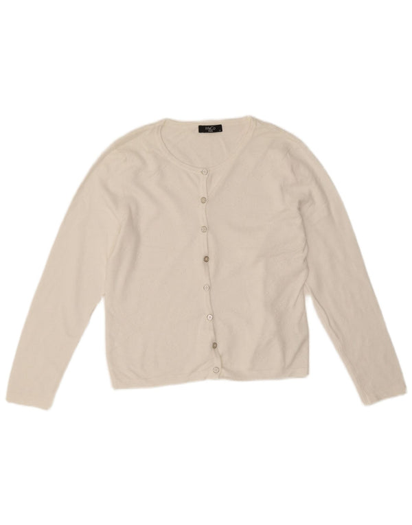 Jumper bolero mic pentru femei M&Co UK 14 Medium White Viscose