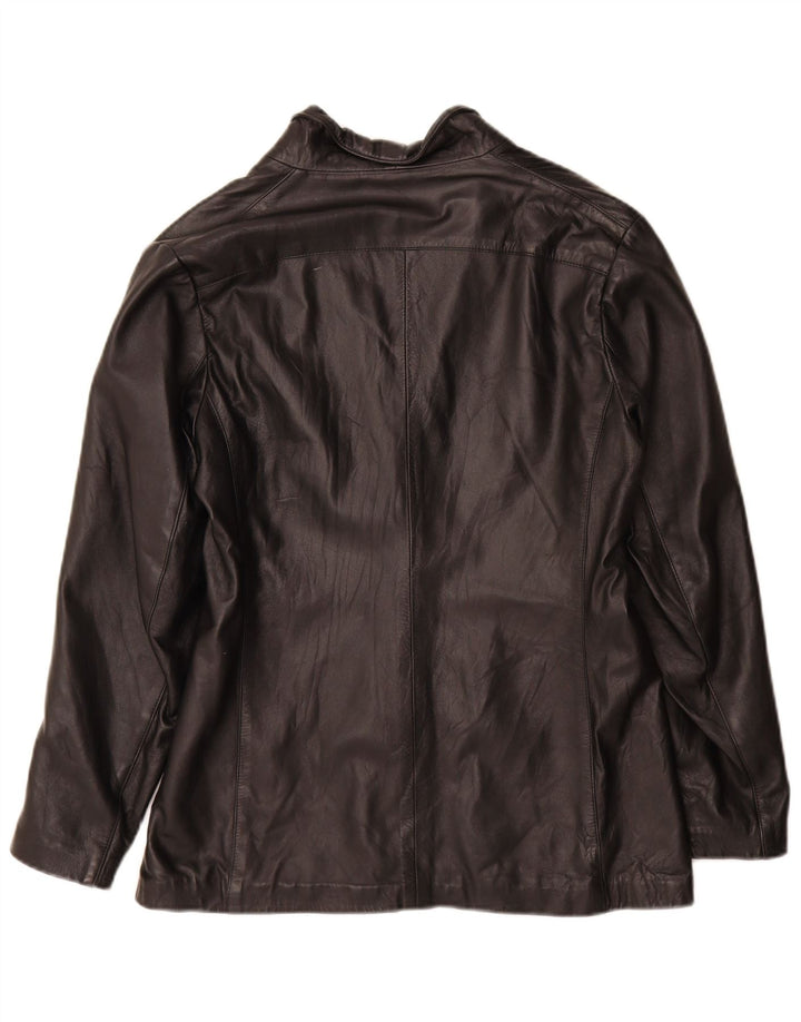 Geacă de piele vintage pentru femei IT 48 XL neagră