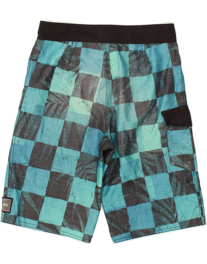 VANS Boys Swimming Shorts 11-12 Years Blue Geometric Vintage Vans and Second-Hand Vans from Messina Hembry 