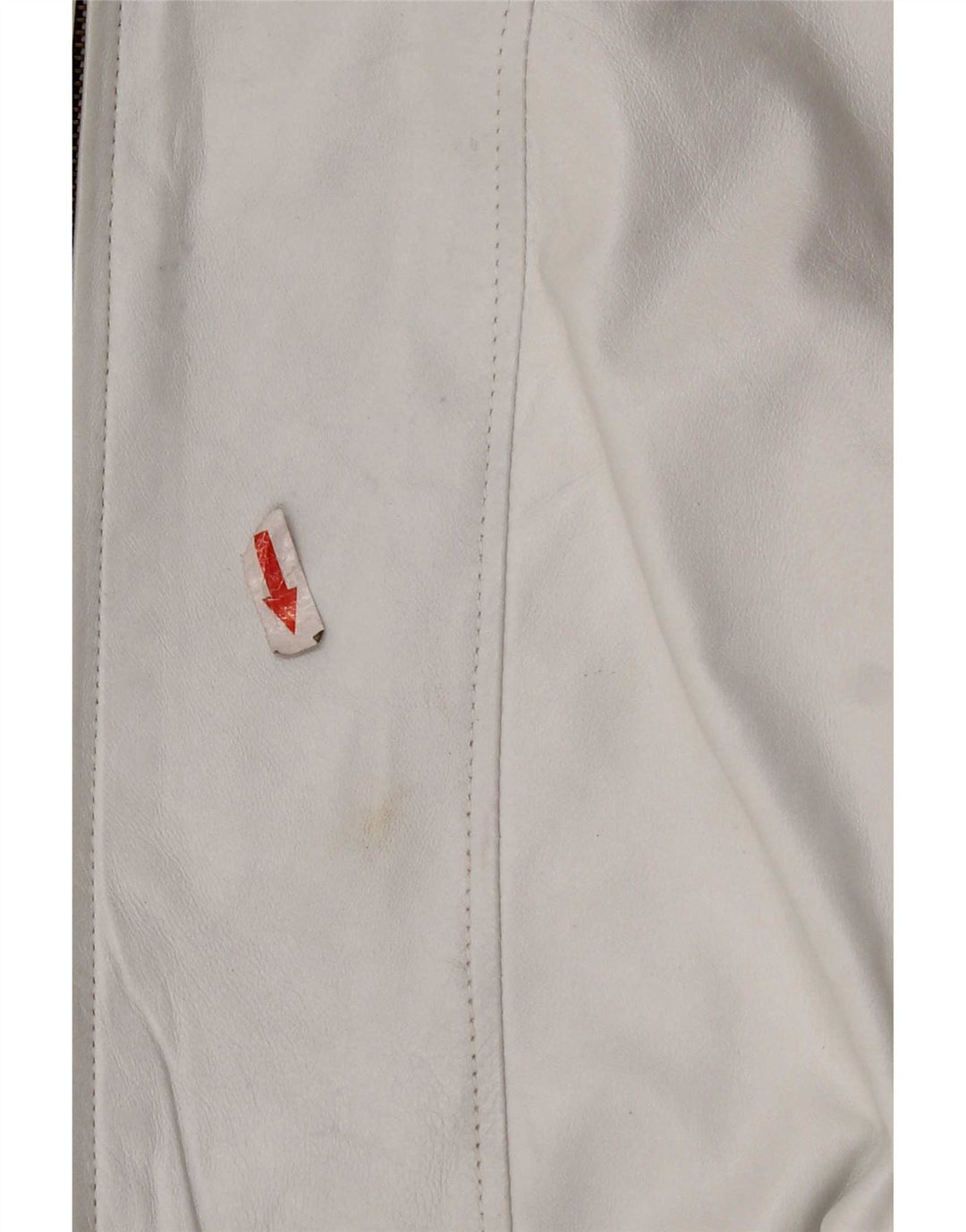 Palton din piele vintage pentru femei, UK 18 XL, alb