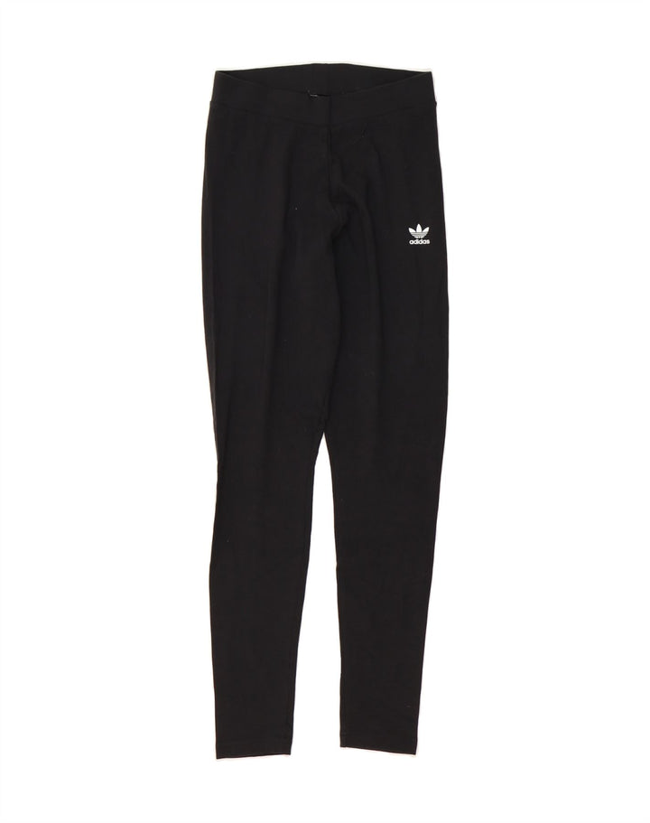 ADIDAS Womens Leggings UK 10 Small  Black Cotton Vintage Adidas and Second-Hand Adidas from Messina Hembry 