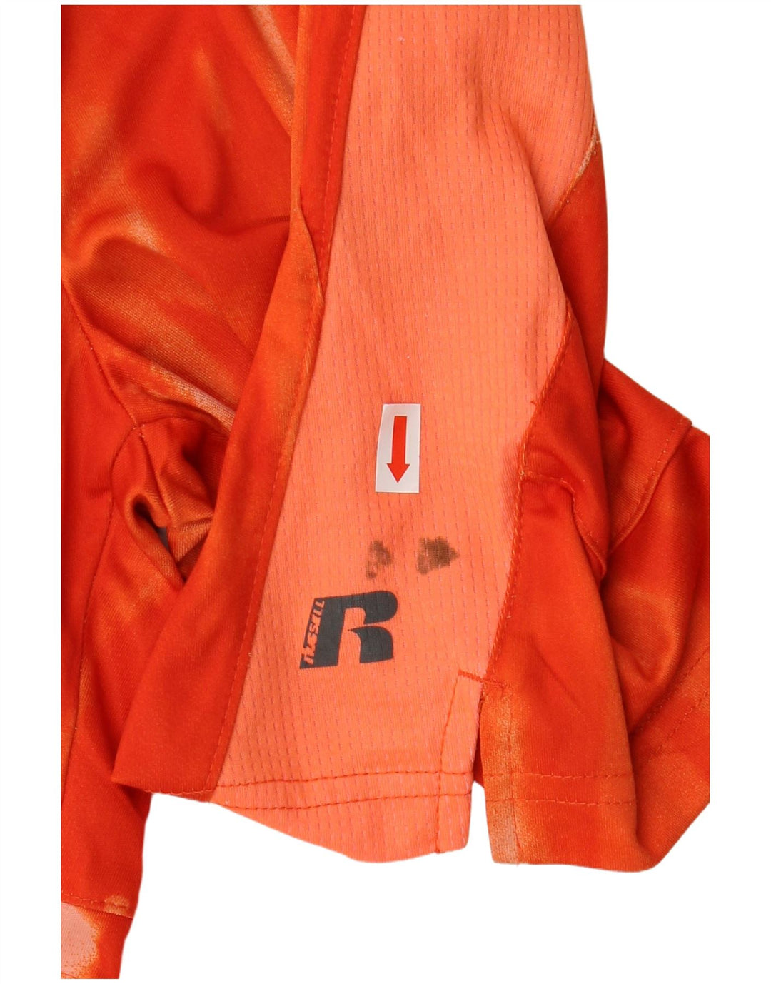 Pantaloni scurți sport pentru băieți RUSSELL ATHLETIC 7-8 ani, portocaliu mediu, color block
