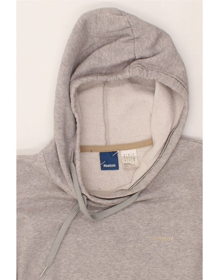 REEBOK Womens Hoodie Jumper UK 14 Medium Grey Vintage Reebok and Second-Hand Reebok from Messina Hembry 