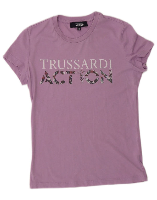 Tricou grafic Trussardi pentru femei Top UK 12 Poliester violet mediu