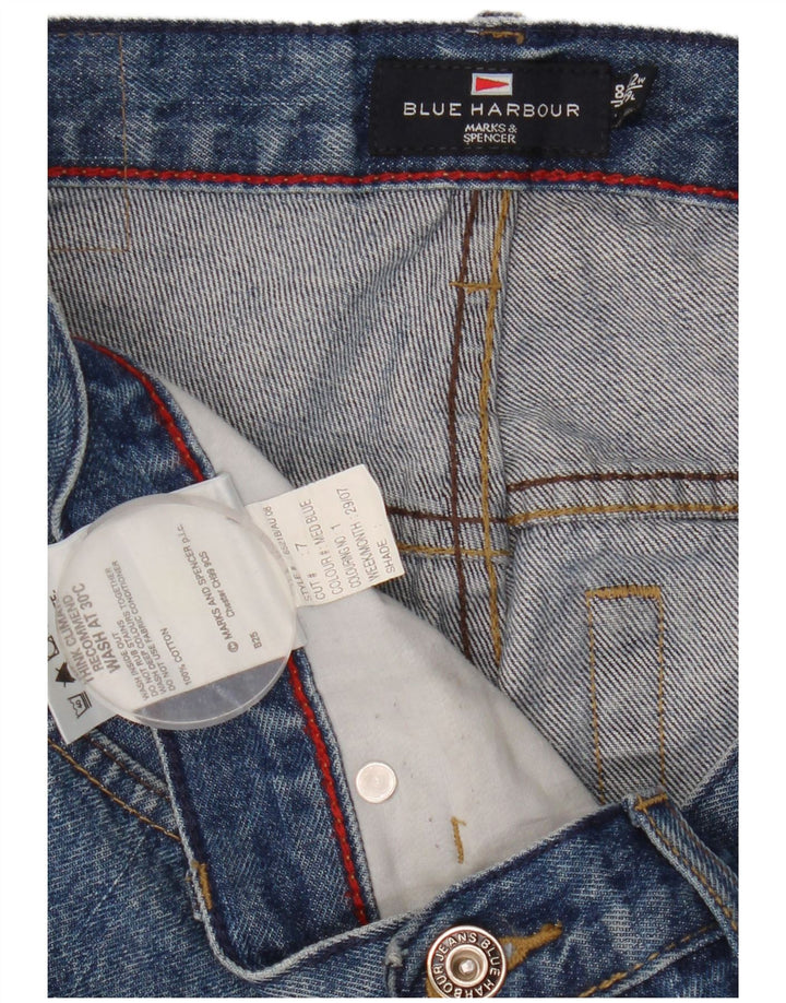 Blugi drepti pentru bărbați Marks & Spencer Blue Harbour W32 L29 Bumbac albastru