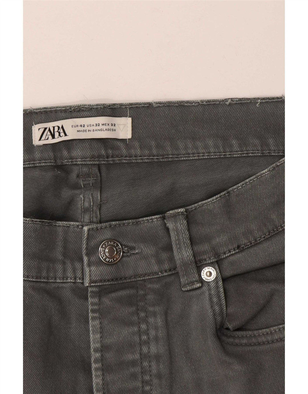 Blugi slim pentru femei Zara EU 42 Large W32 L30 Gri