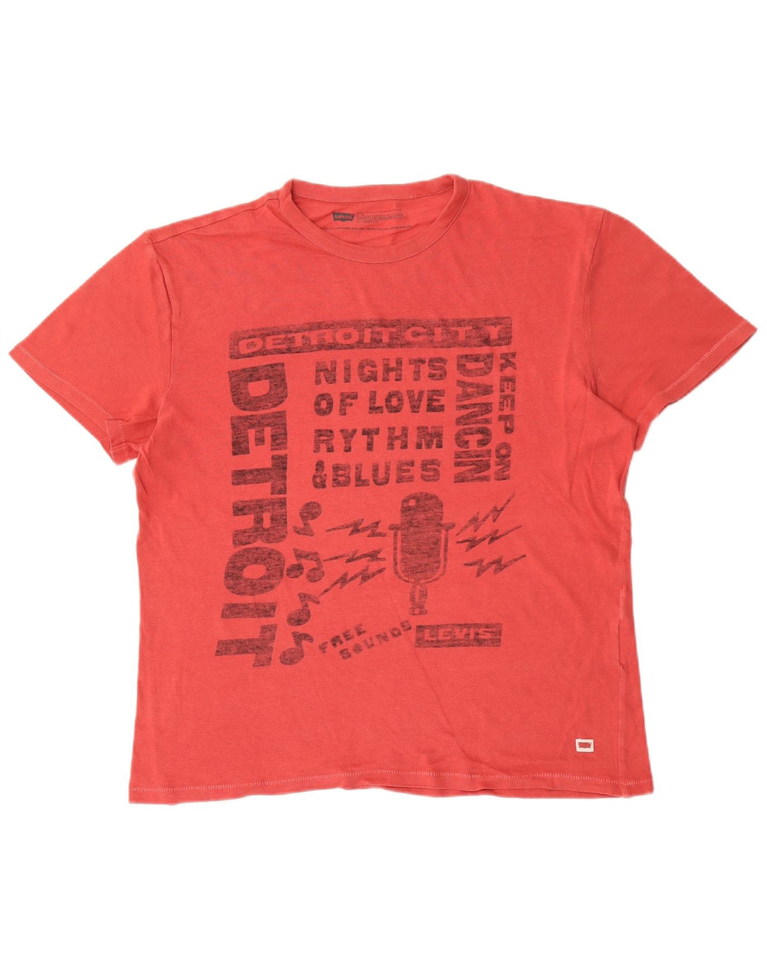 Tricou grafic LEVI'S pentru bărbați, cu croiala standard, mare, roșu