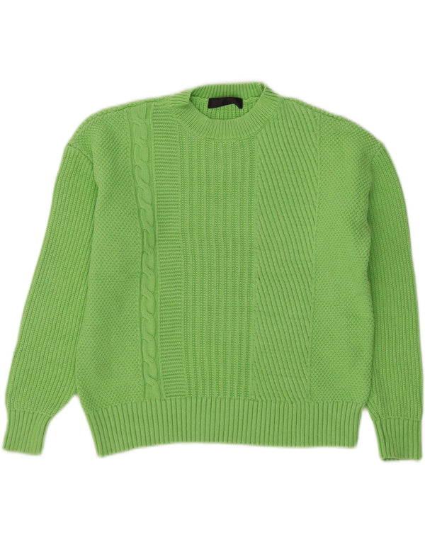 Marks & Spencer Pulover Crop Crew Deck pentru femei UK 14 Medium Green