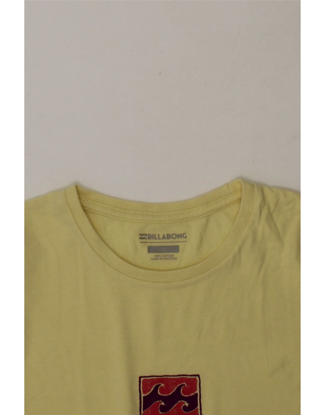 BILLABONG Girls T-Shirt Top 11-12 Years Yellow Cotton Vintage Billabong and Second-Hand Billabong from Messina Hembry 