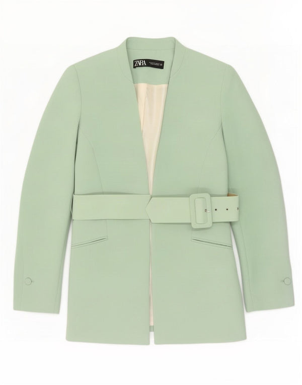 Blazer pentru femei Zara UK 14 Poliester verde mediu