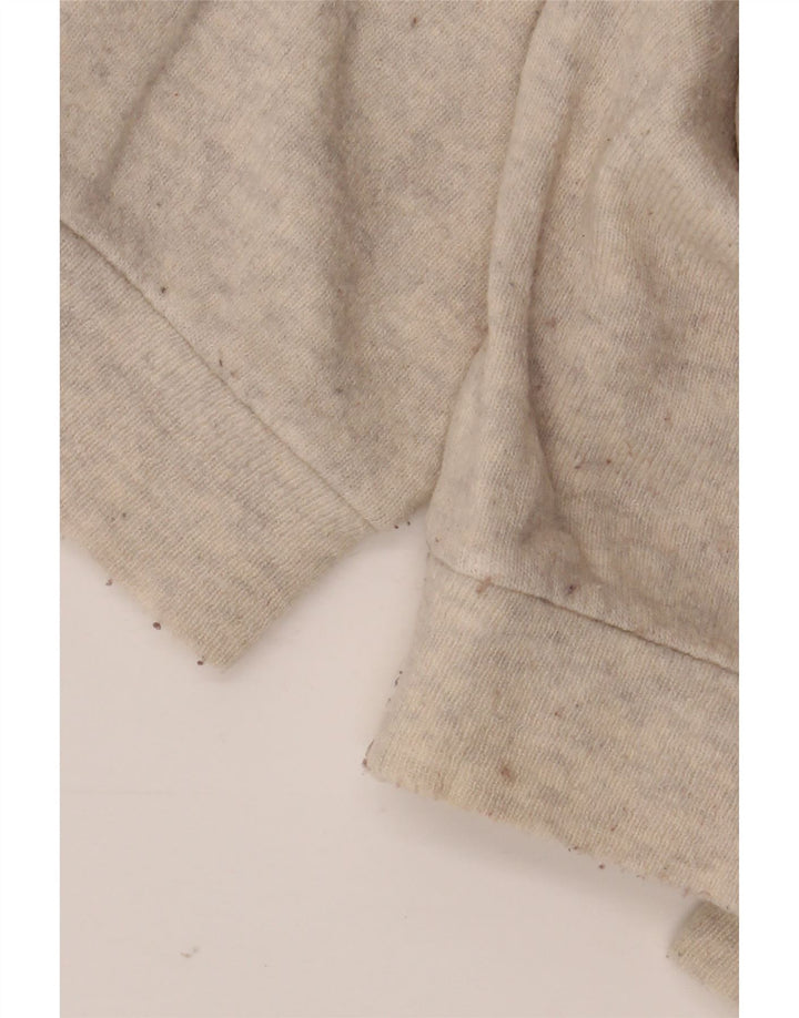 Pulover pentru bărbați Lacoste cu gât cu nasturi, mărime 5, mare, bej, lână cu pete