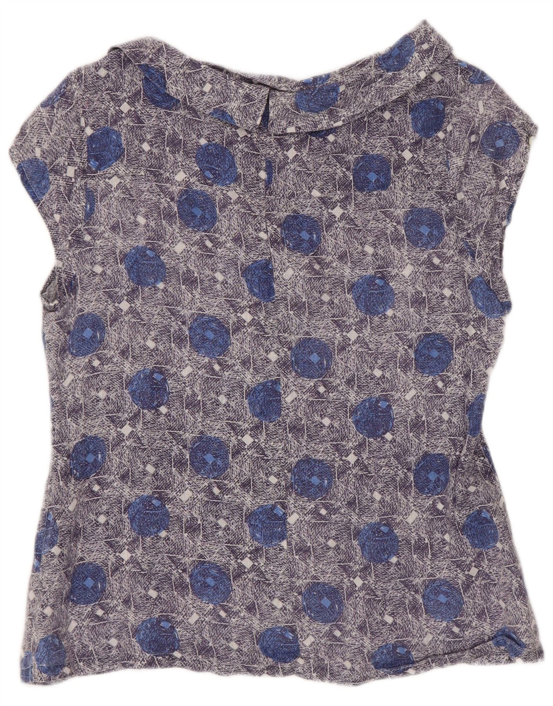 White Stuff Bluză Femei Top UK 10 Small Blue Floral Linen