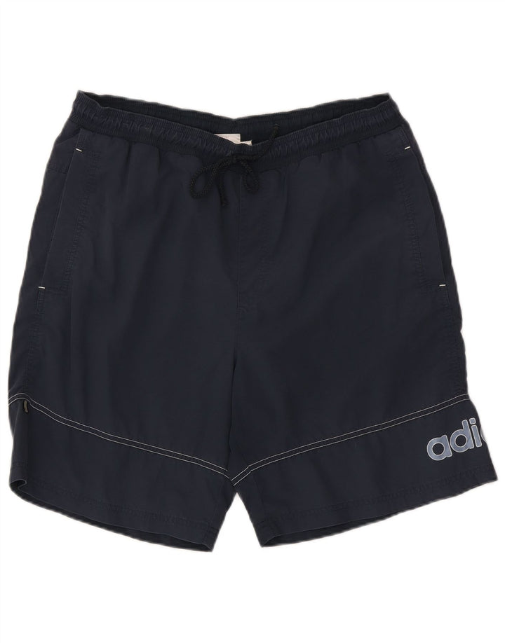 Pantaloni scurți sport grafic Adidas pentru bărbați, medii, albastru, poliamidă