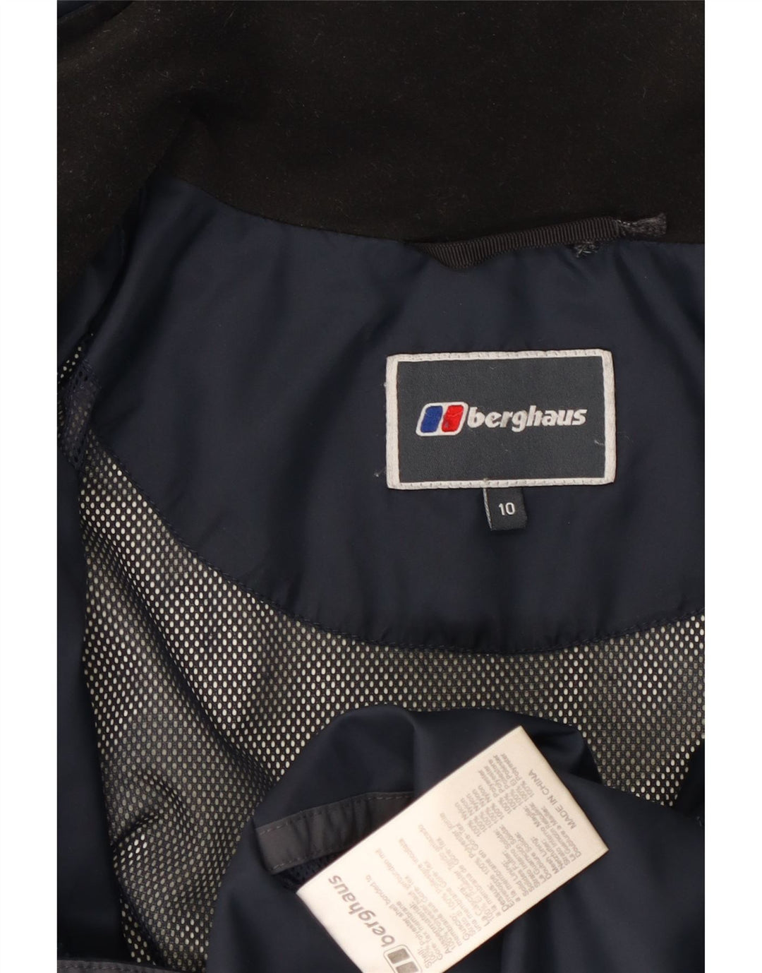 Jachetă de ploaie supradimensionată cu glugă pentru femei Berghaus UK 10 Mici, nailon bleumarin