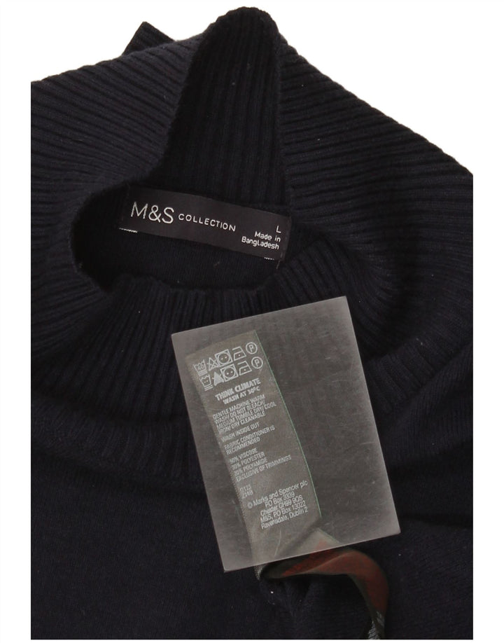 Pulover cu gât țestoasă pentru femei Marks & Spencer UK 16, mare, bleumarin