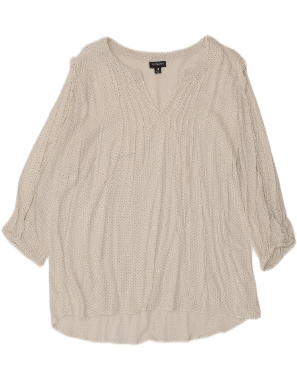 Bluză pentru femei Autograph cu mâneci 3/4, UK 16, mare, viscoză cu pete albe