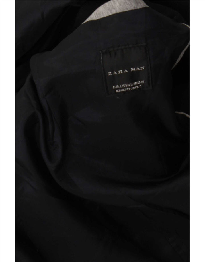 Jachetă pentru bărbați Zara, cu 3 nasturi, UK 40, mare, bleumarin, color block