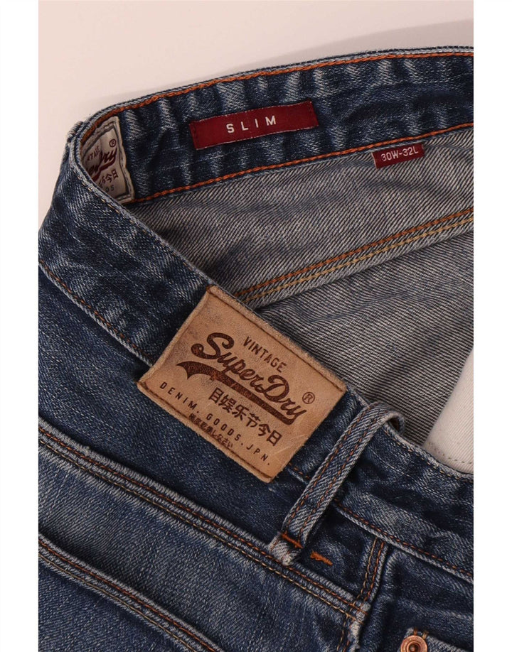 Blugi slim pentru bărbați Superdry W30 L32 Bumbac albastru