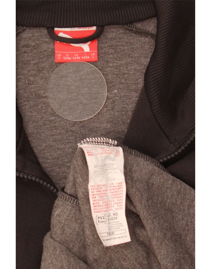 Jachetă de top pentru trening cu grafică Puma pentru bărbați, mare, negru, poliester