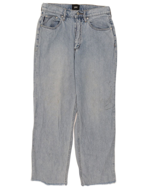 Blugi largi pentru femei cu talie mare Lee US 9 Medium W30 L26 Bumbac albastru