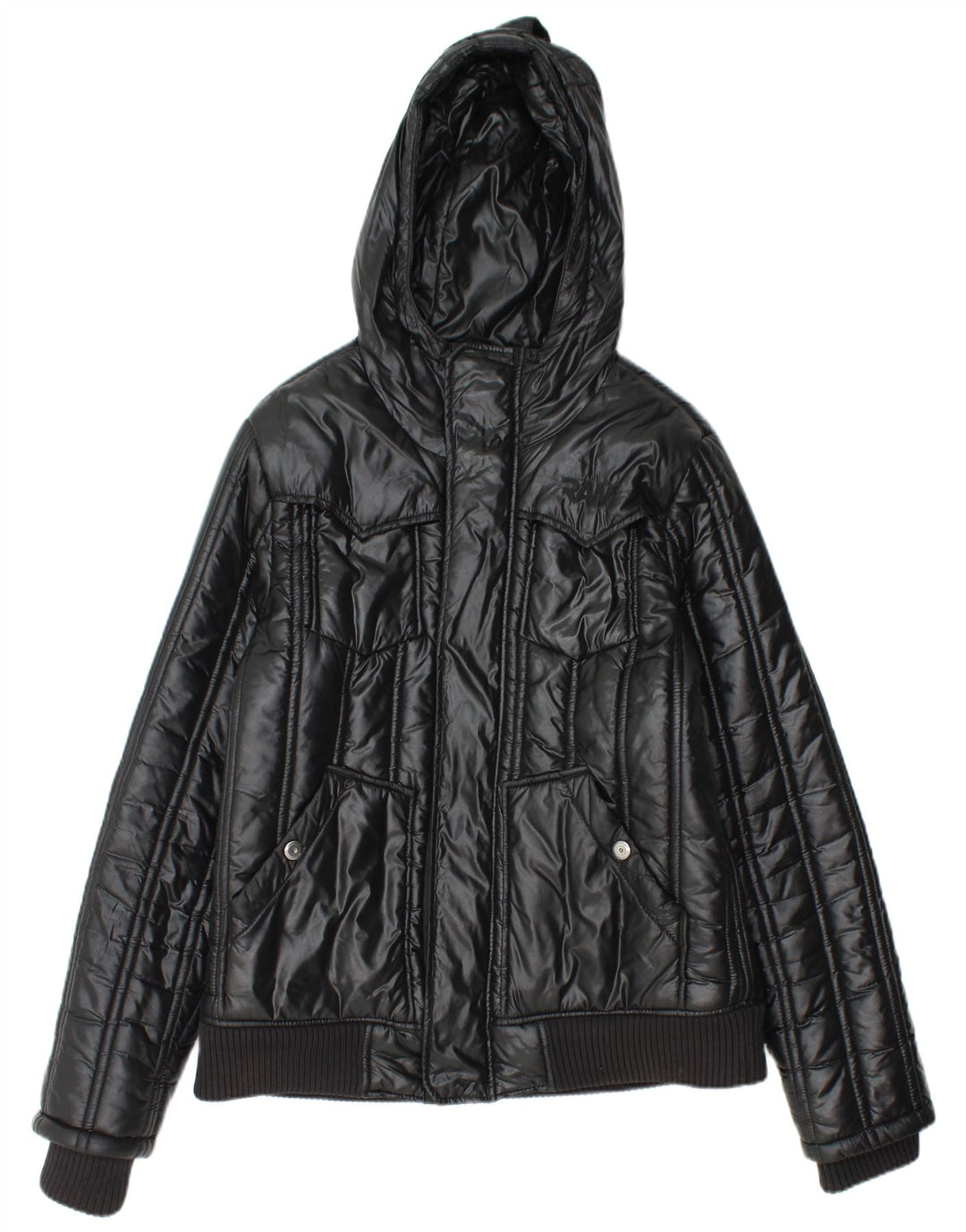 Jachetă căptușită cu glugă pentru femei G-STAR UK 16 Poliamidă neagră mare