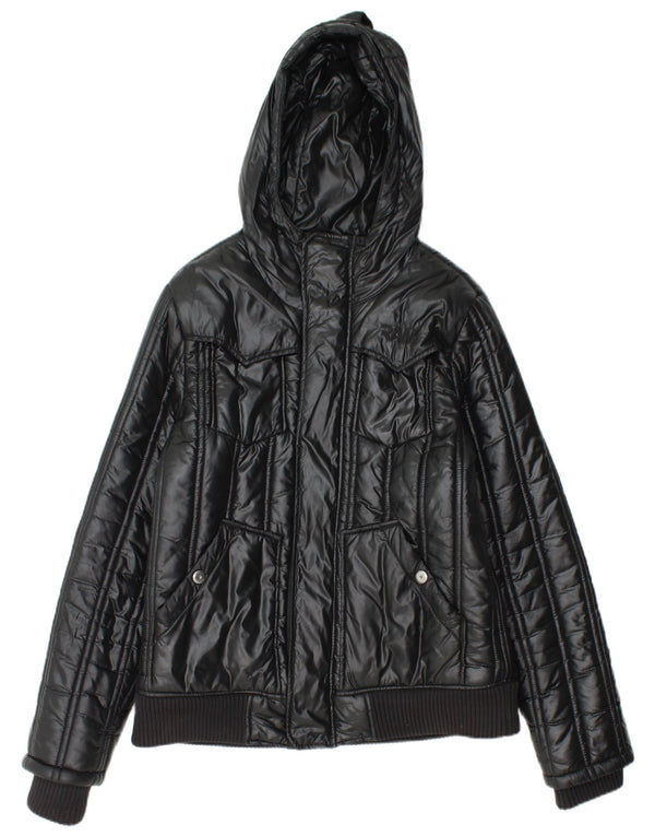 Jachetă căptușită cu glugă pentru femei G-STAR UK 16 Poliamidă neagră mare