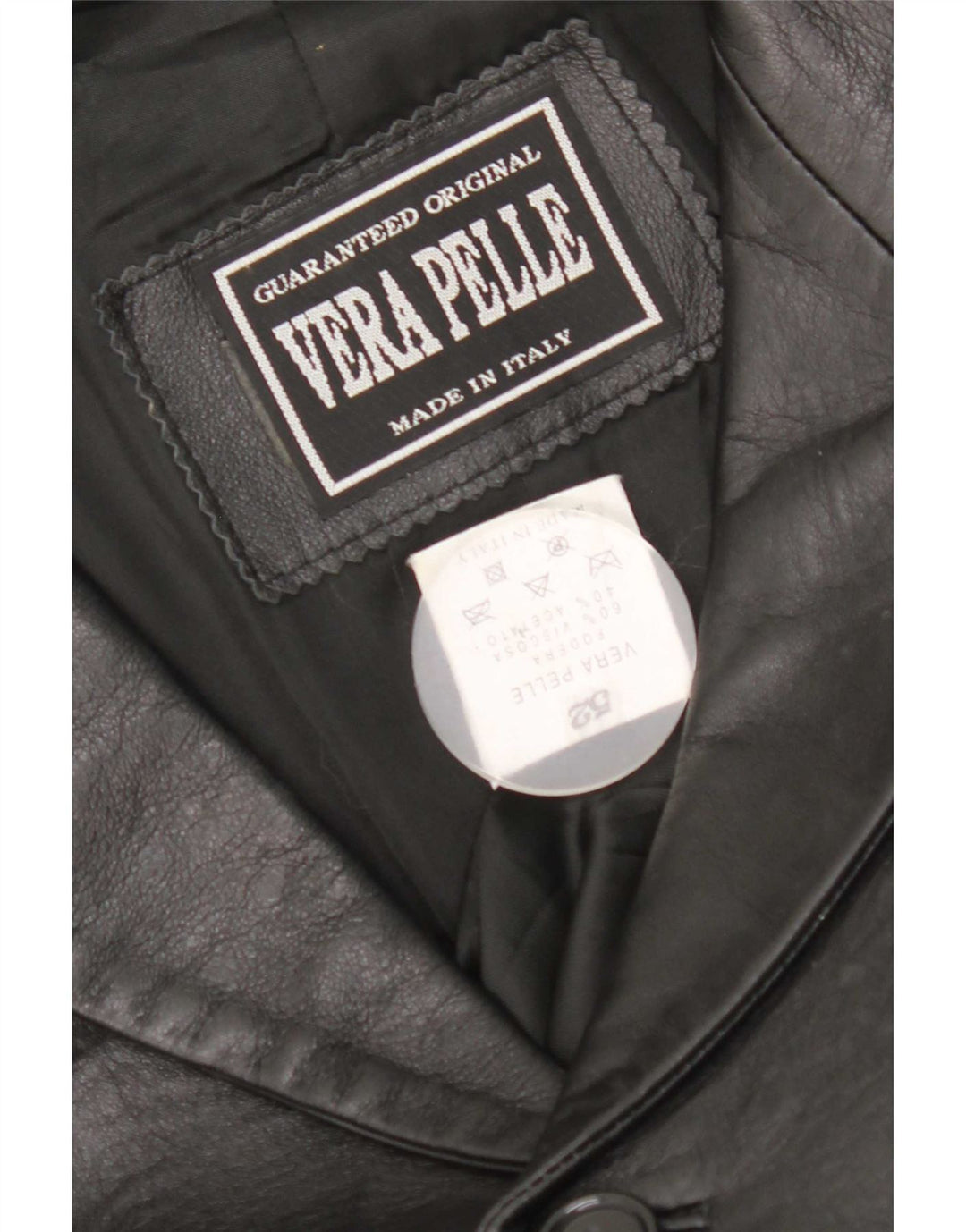 Geacă de piele vintage pentru bărbați IT 52 XL neagră