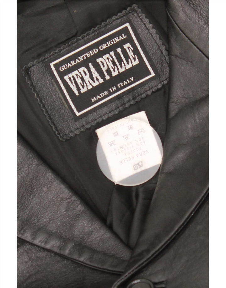 Geacă de piele vintage pentru bărbați IT 52 XL neagră