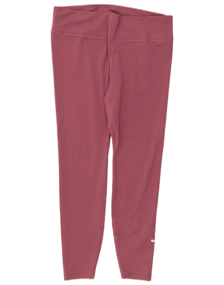 Leggings Nike Dri Fit pentru femei UK 18 XL roz poliester