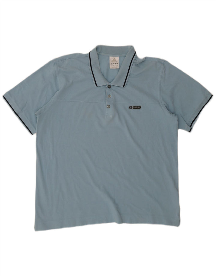 Tricou polo pentru bărbați Adidas 2XL, bumbac albastru