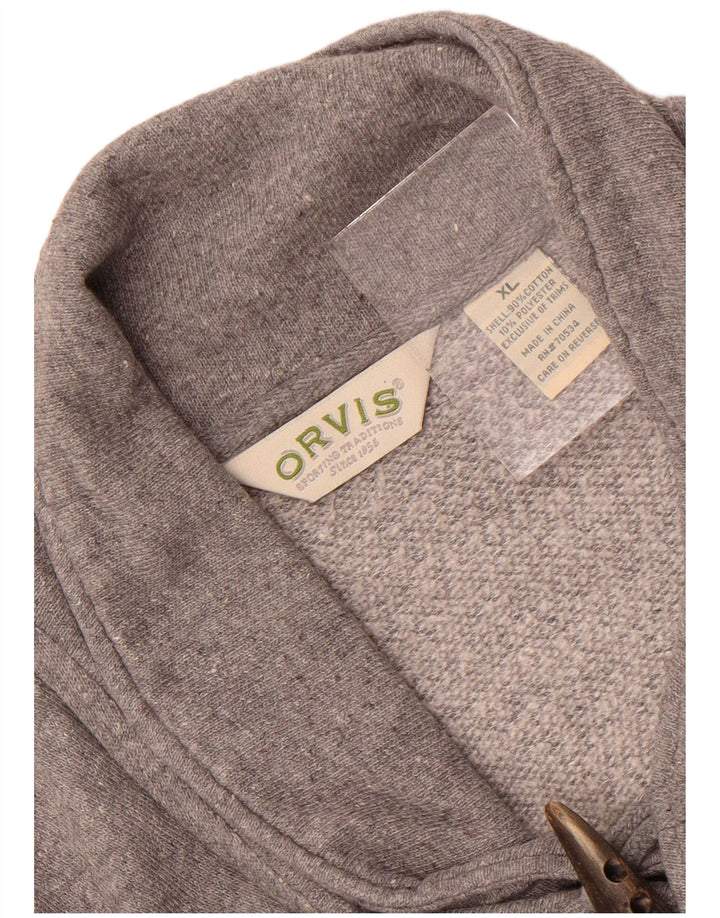 Pulover pentru bărbați Orvis cu gât șal, bumbac XL, gri