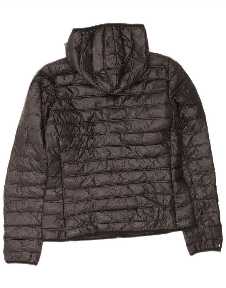 Jachetă căptușită cu glugă Adidas pentru femei UK 8/10 Poliester negru mic