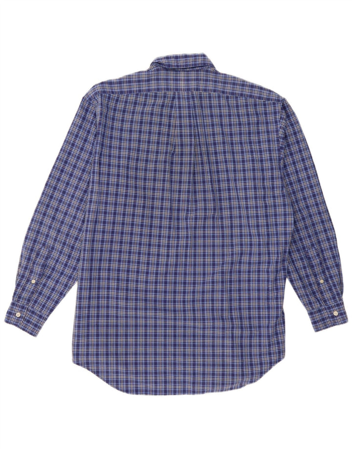 Cămașă pentru bărbați Ralph Lauren, cu formă lejeră, din bumbac cu carouri albastru mediu