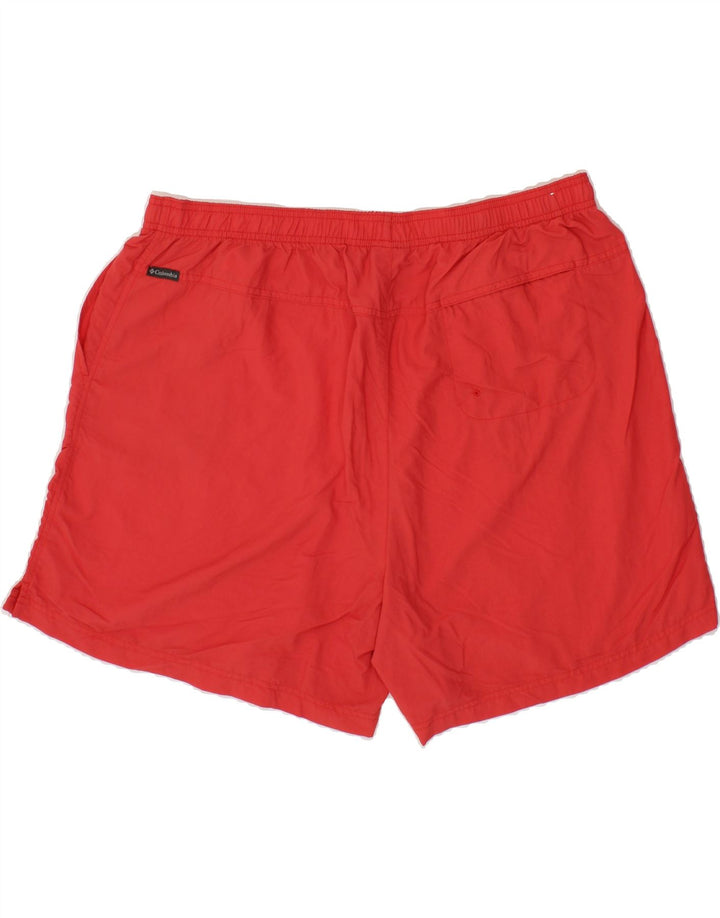 COLUMBIA Mens Sport Shorts 2XL Red Polyester Vintage Columbia and Second-Hand Columbia from Messina Hembry 