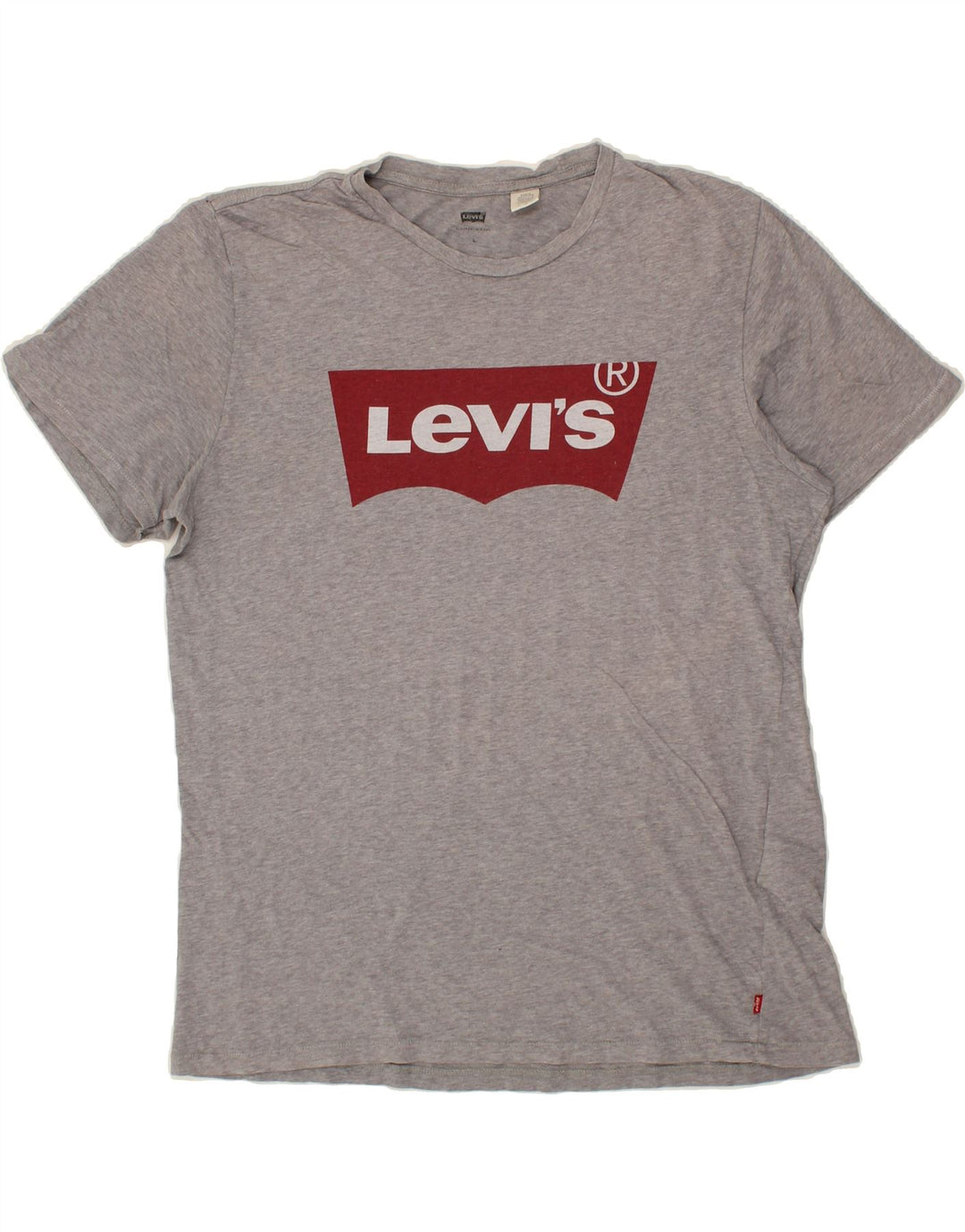 LEVI'S Mens Graphic T-Shirt Top Large Grey Cotton Vintage Levi's and Second-Hand Levi's from Messina Hembry 