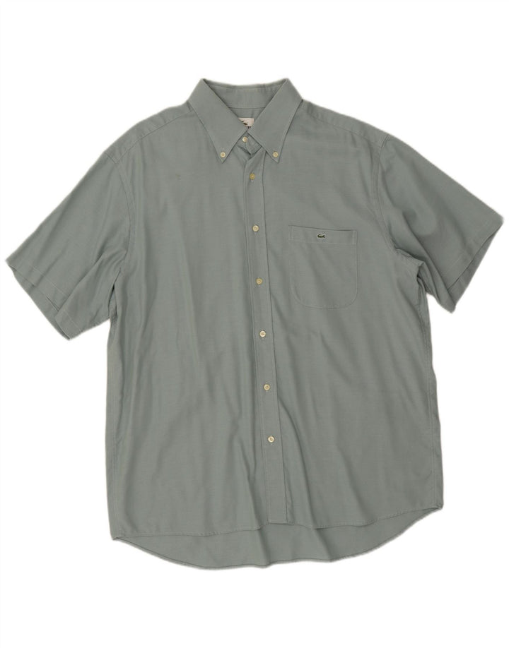 Cămașă cu mânecă scurtă pentru bărbați Lacoste Mărimea 45 XL Verde