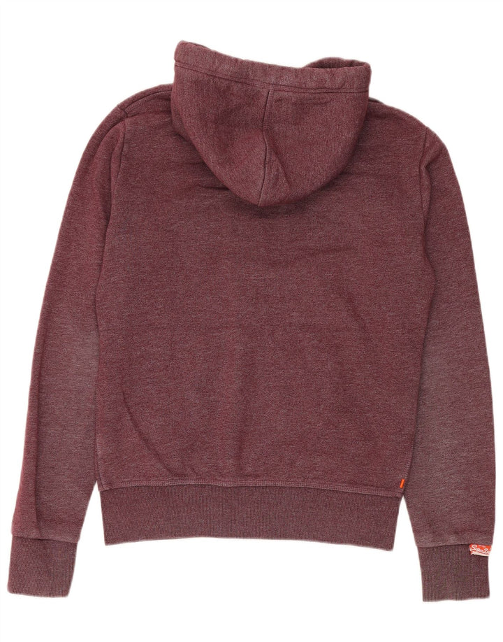 Pulover Superdry pentru bărbați, cu fermoar, bumbac cu pete maro mediu