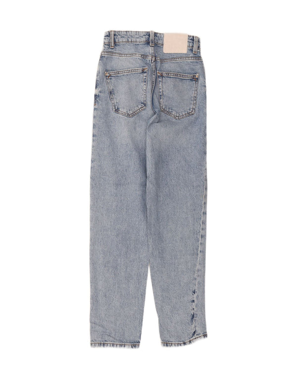 Blugi conici pentru femei cu talie înaltă Zara EU 32 2XS L22 L27 Albastru