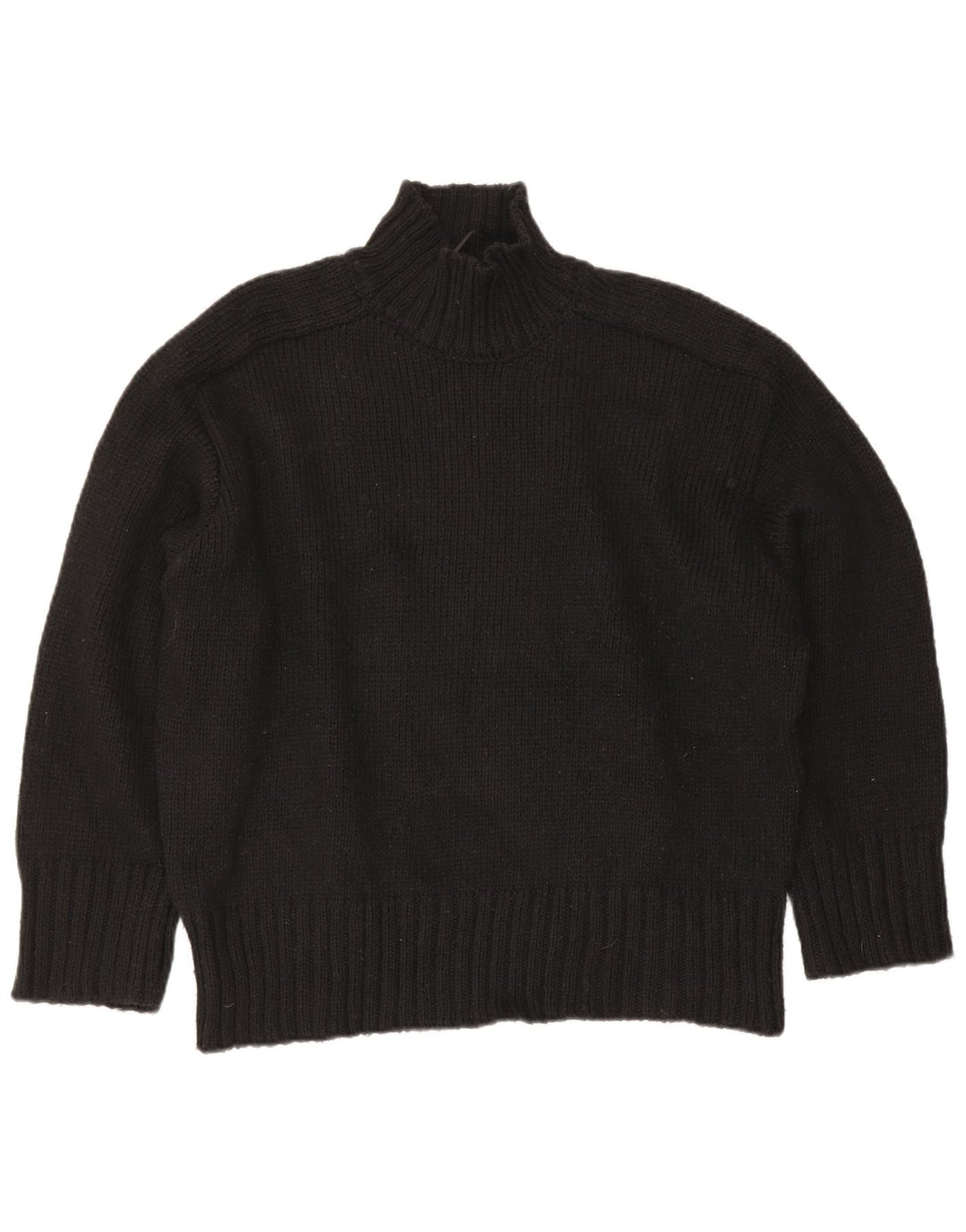 Pulover oversized cu gât țestoasă pentru femei Zara UK 16 mare negru