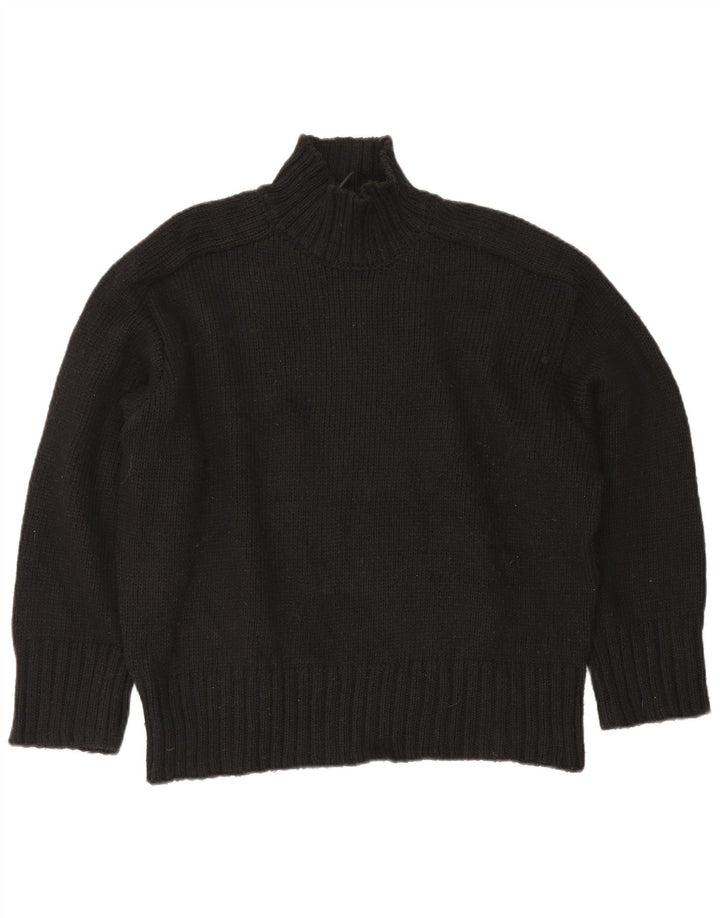 Pulover oversized cu gât țestoasă pentru femei Zara UK 16 mare negru
