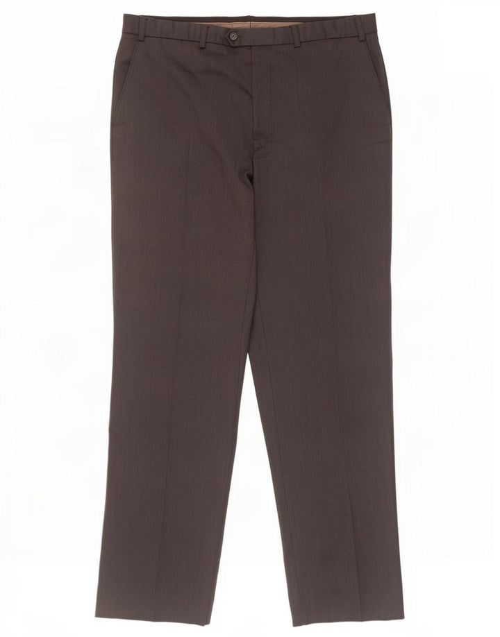 Marks & Spencer Pantaloni drepți pentru bărbați L38 L33 Lână gri
