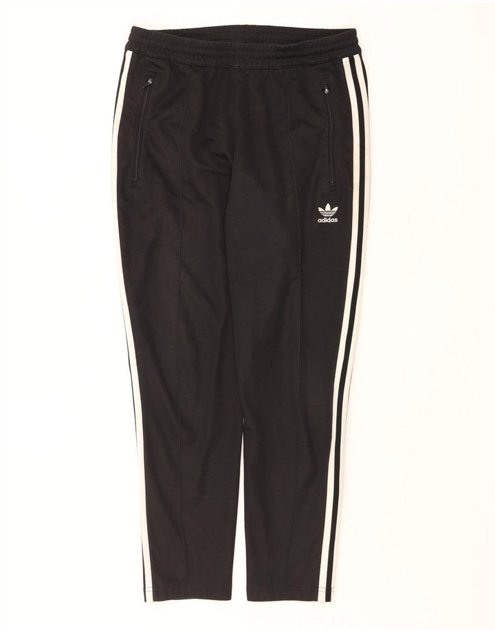 Pantaloni de trening Adidas pentru bărbați, bumbac mediu negru