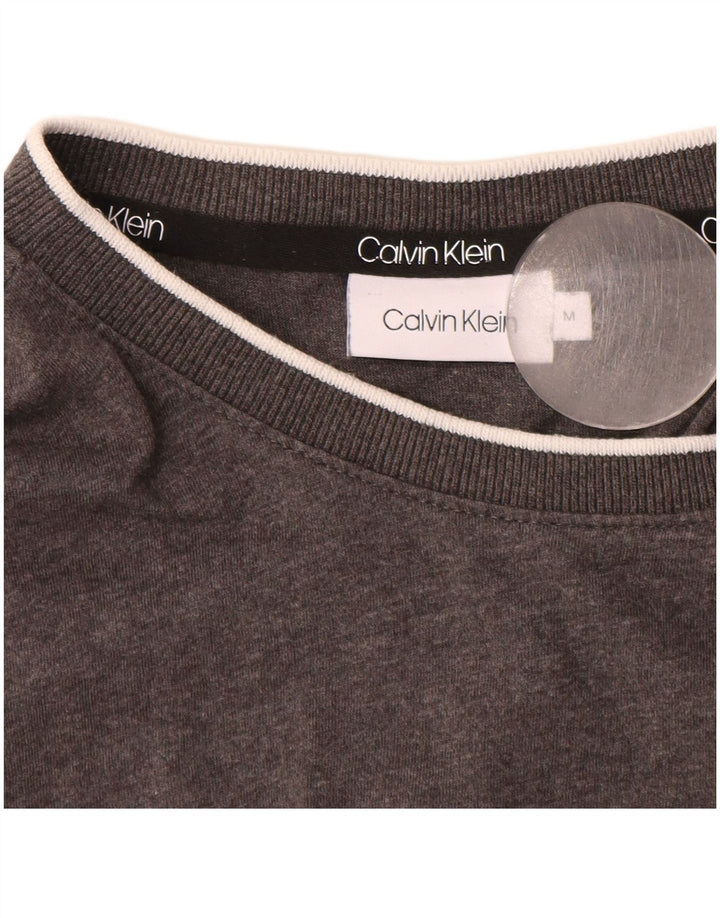 Tricou grafic Calvin Klein pentru bărbați Top din bumbac cu pete gri mediu