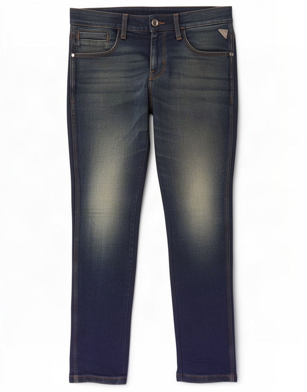 Blugi subțiri Wrangler pentru bărbați cu talie joasă W32 L31 bumbac bleumarin