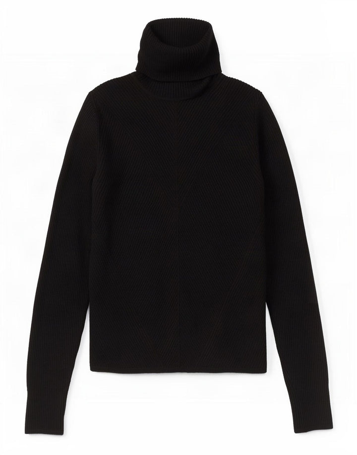 Pulover pentru femei cu gât rulat Zara UK 8 Mic Negru